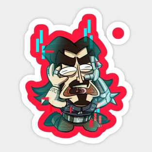 Glitchy Johnny Sticker